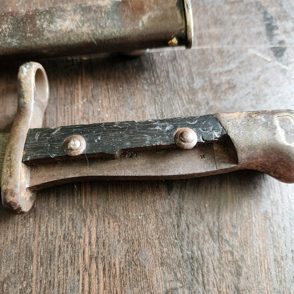 Antique German Bayonet w/ Scabbard Meyersberg Kirschbaum Solingen H5593‎